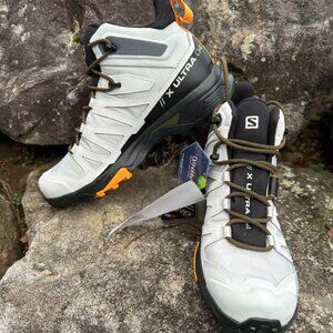 Salomon X Ultra 4 Mid GTX Men's Size 8.5 Lunar Rock/Magnet Butterscotch